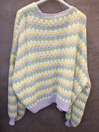 Strickjacke Cardigan gemustert