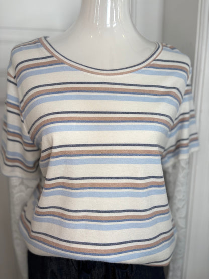 Langarm Shirt mit Spitzenärmeln