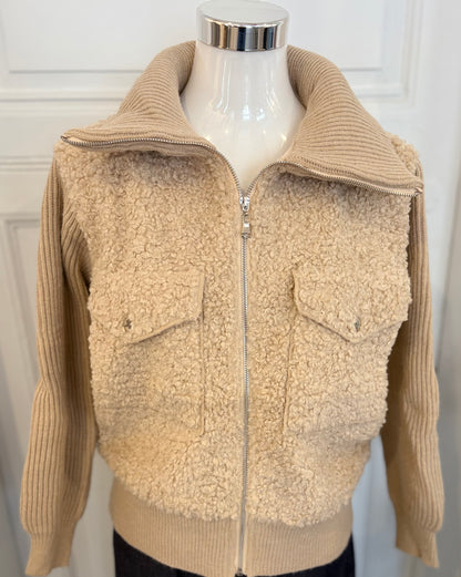 Jacke Teddyjacke mit Kragen