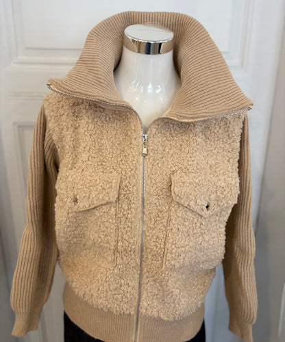 Jacke Teddyjacke mit Kragen
