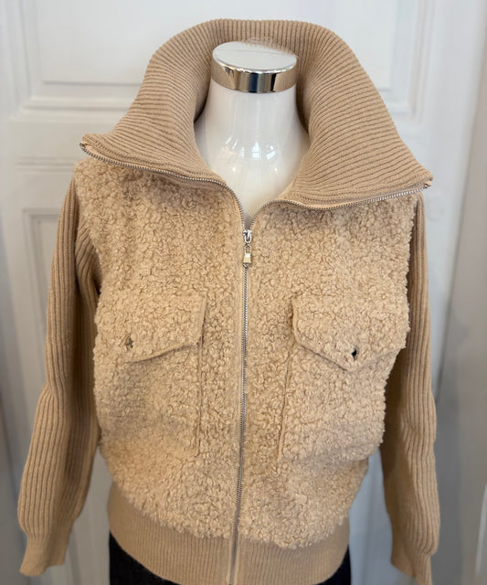 Jacke Teddyjacke mit Kragen
