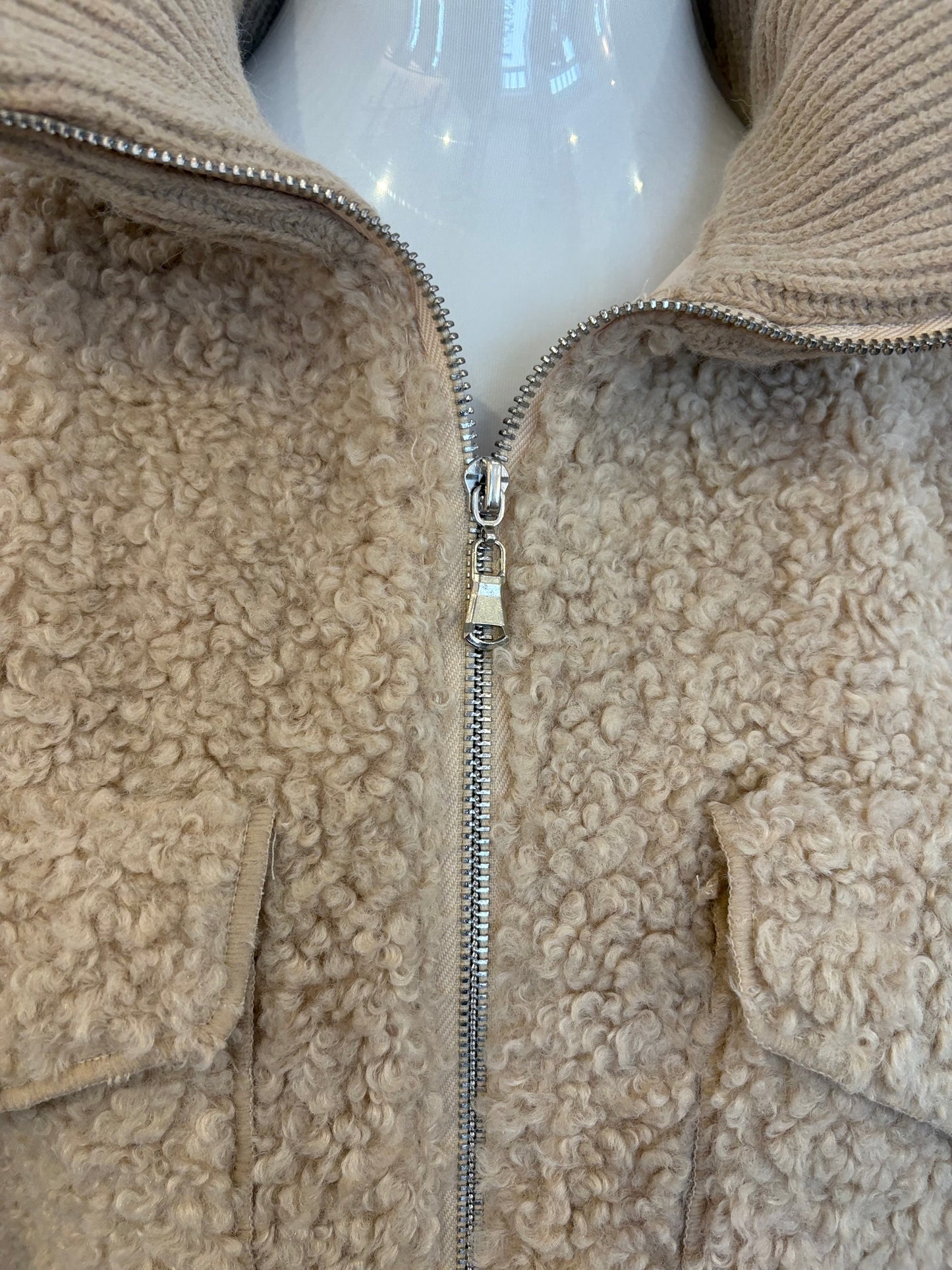 Jacke Teddyjacke mit Kragen