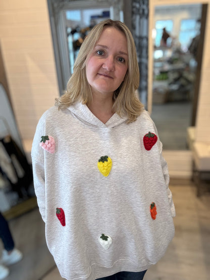 Sweatshirt mit Erdbeermotiv