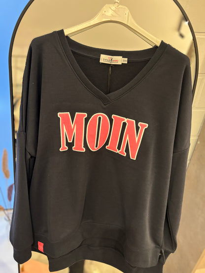 Vneck Sweatshirt "Moin"