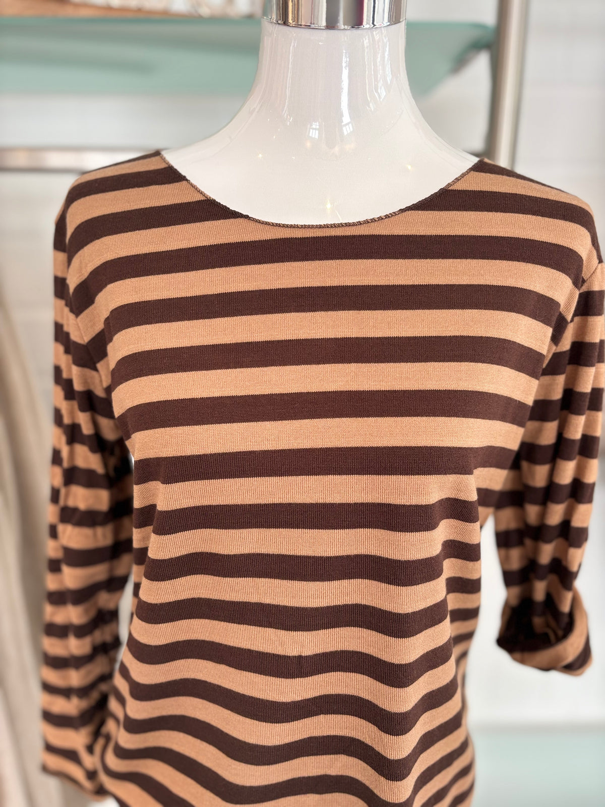 Langarmshirt Feinstrick gestreift