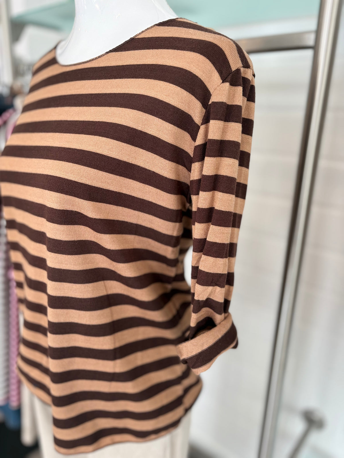 Langarmshirt Feinstrick gestreift