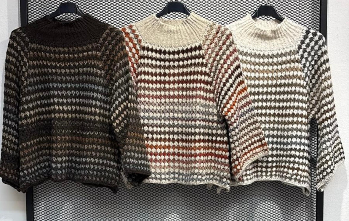 Pullover Strick gemustert