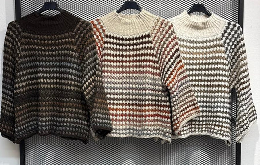 Pullover Strick gemustert
