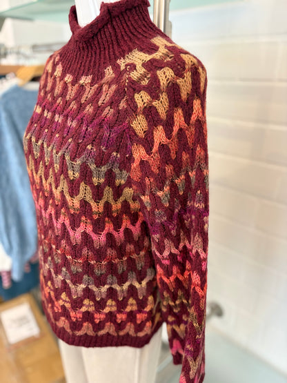 Strickpullover mit Stehkragen
