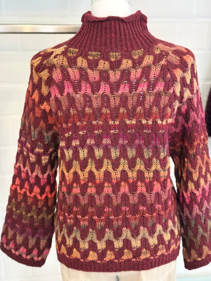 Strickpullover mit Stehkragen