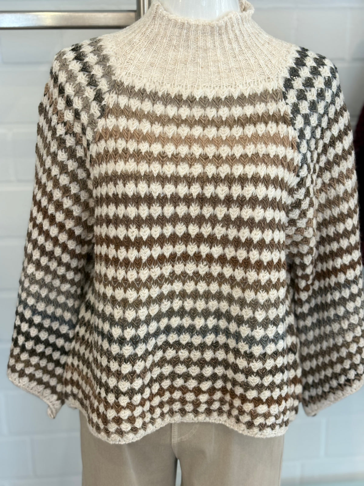 Pullover Strick gemustert