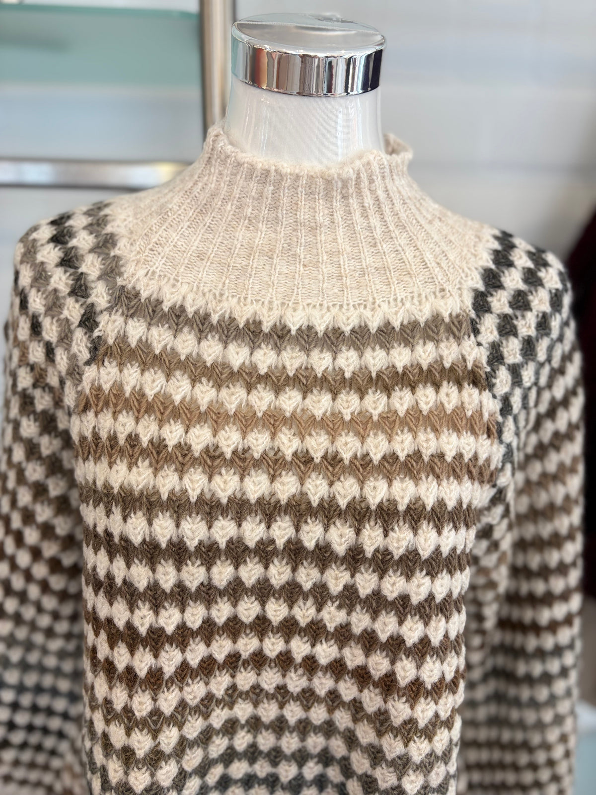 Pullover Strick gemustert