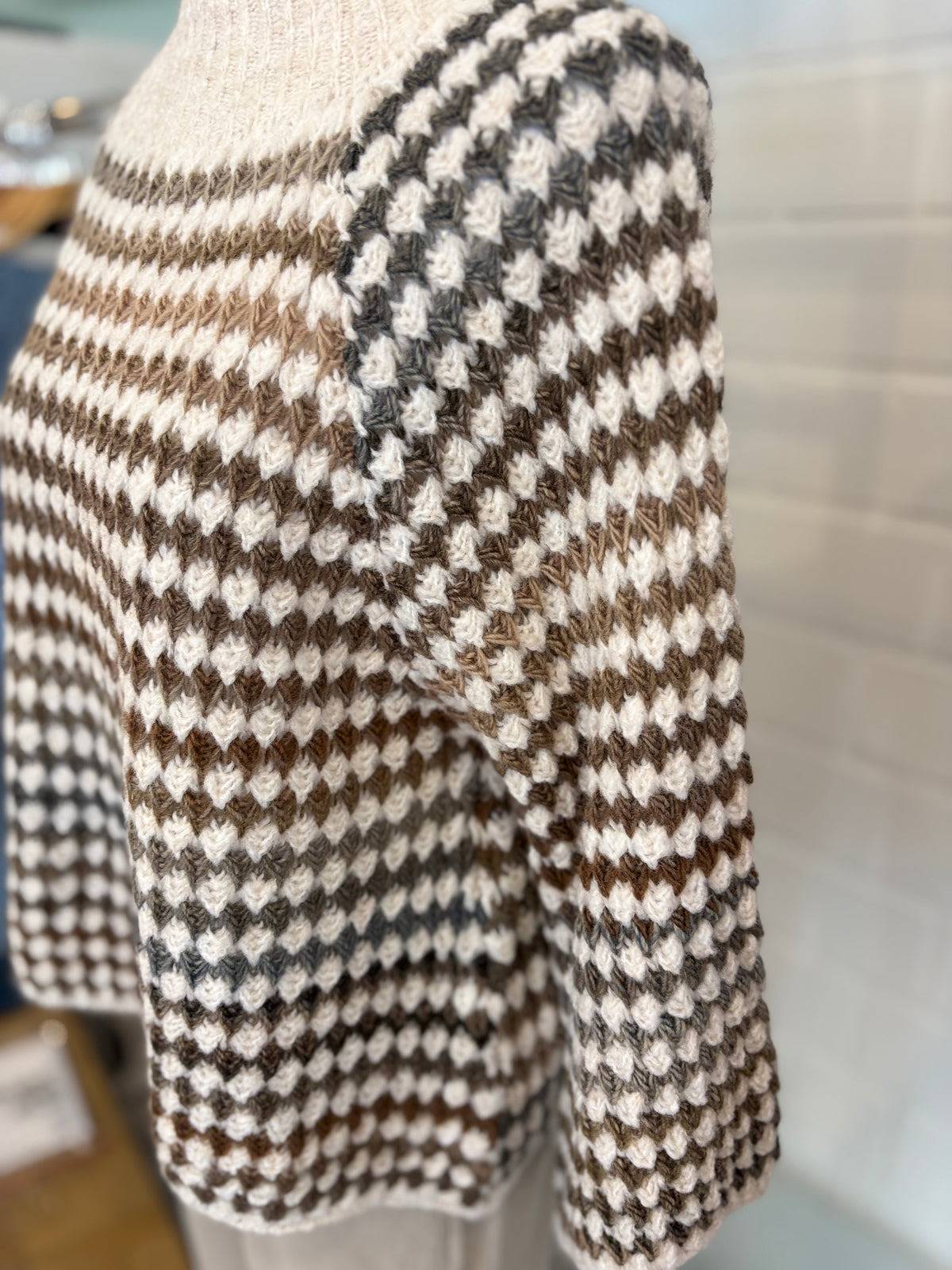 Pullover Strick gemustert