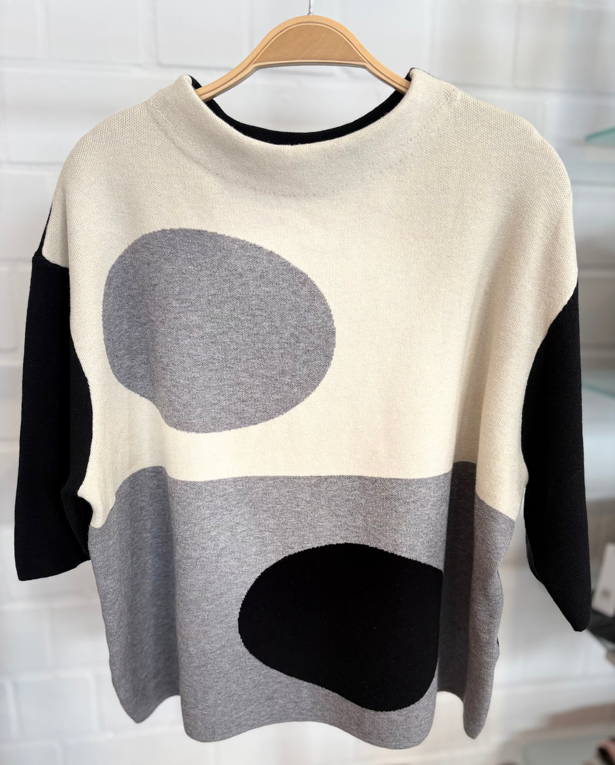Pullover 3/4 Arm Punkte
