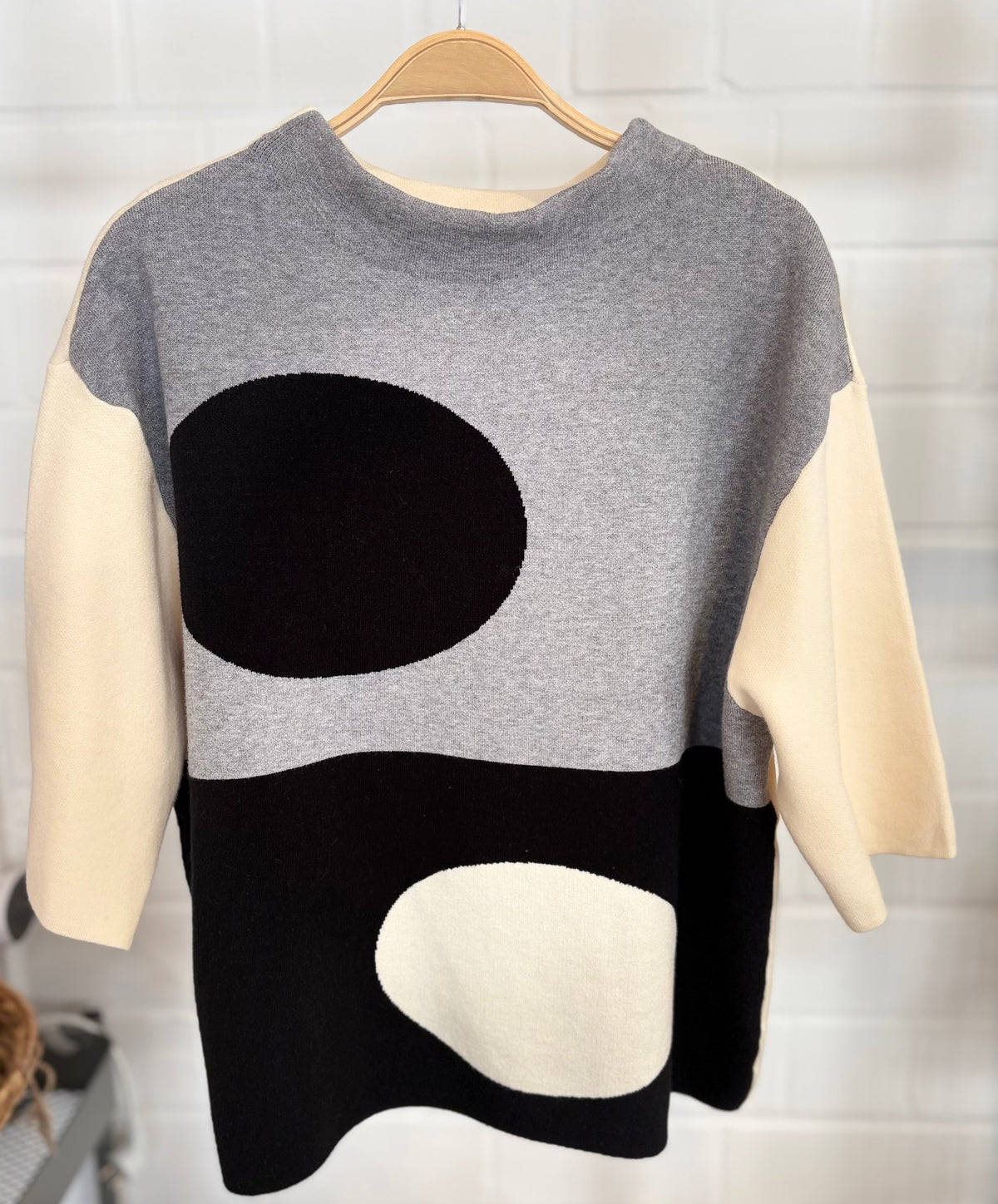 Pullover 3/4 Arm Punkte