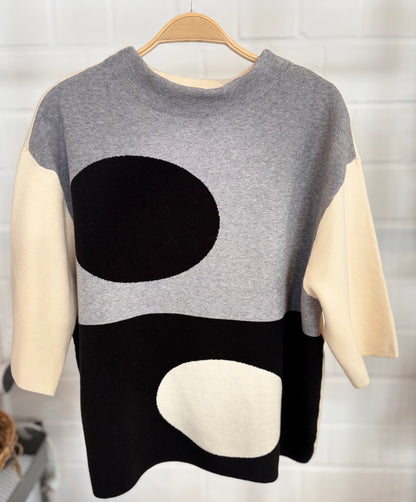 Pullover 3/4 Arm Punkte