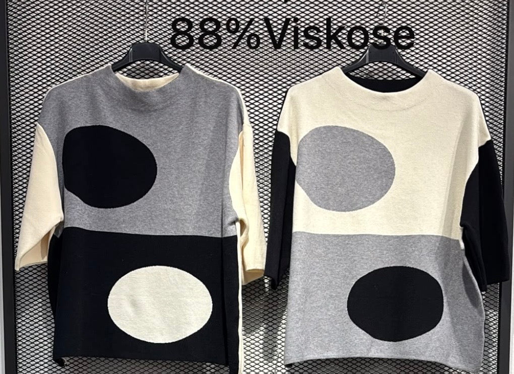 Pullover 3/4 Arm Punkte