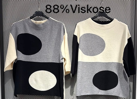 Pullover 3/4 Arm Punkte