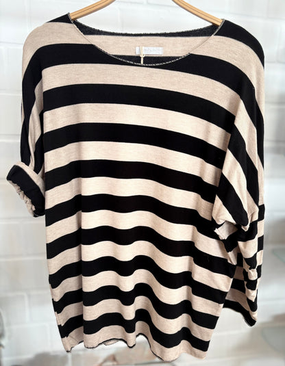 Langarmshirt oversize gestreift