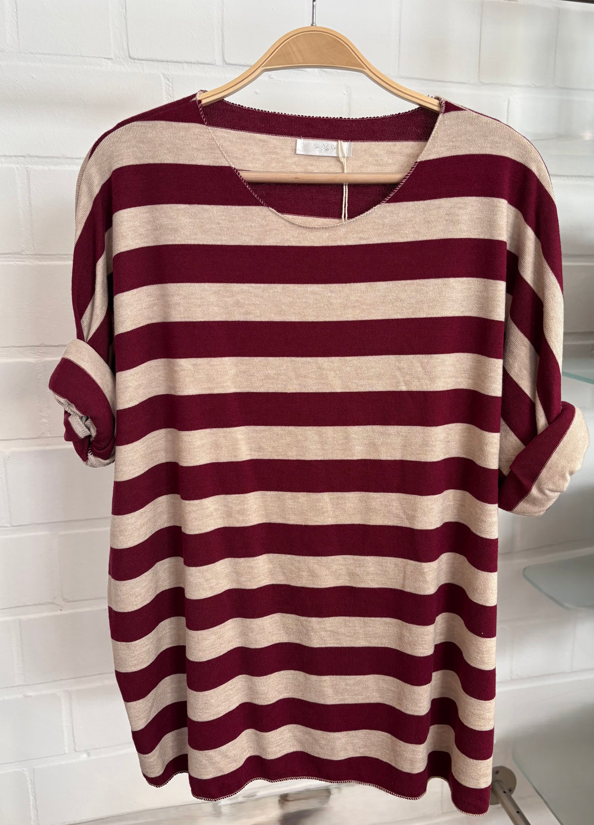 Langarmshirt oversize gestreift