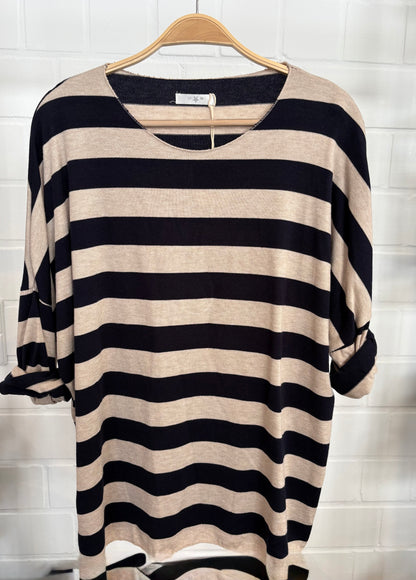 Langarmshirt oversize gestreift