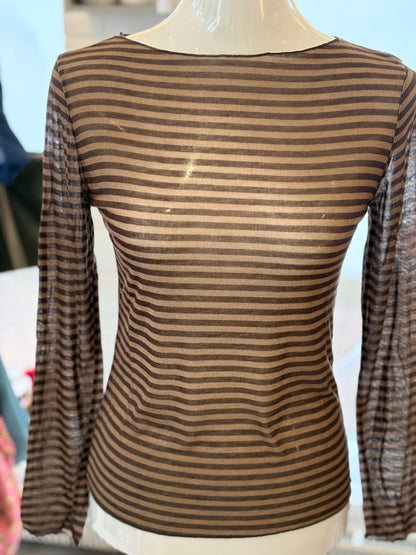 Langarmshirt Kaschmir gestreift