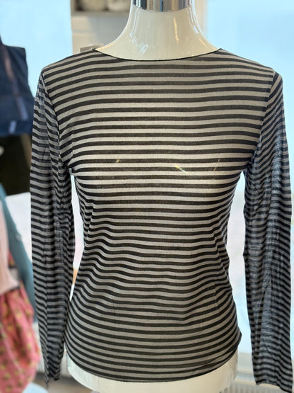 Langarmshirt Kaschmir gestreift