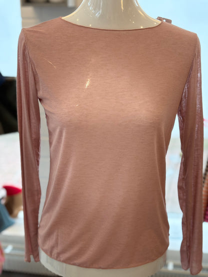 Langarmshirt Kaschmir uni