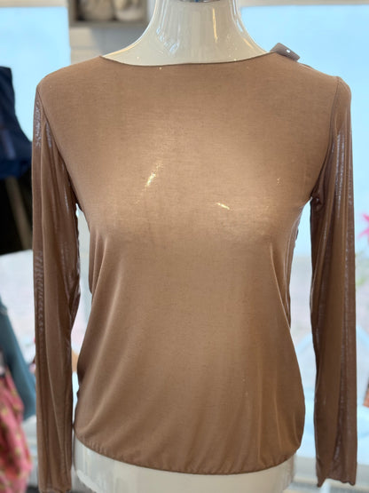 Langarmshirt Kaschmir uni