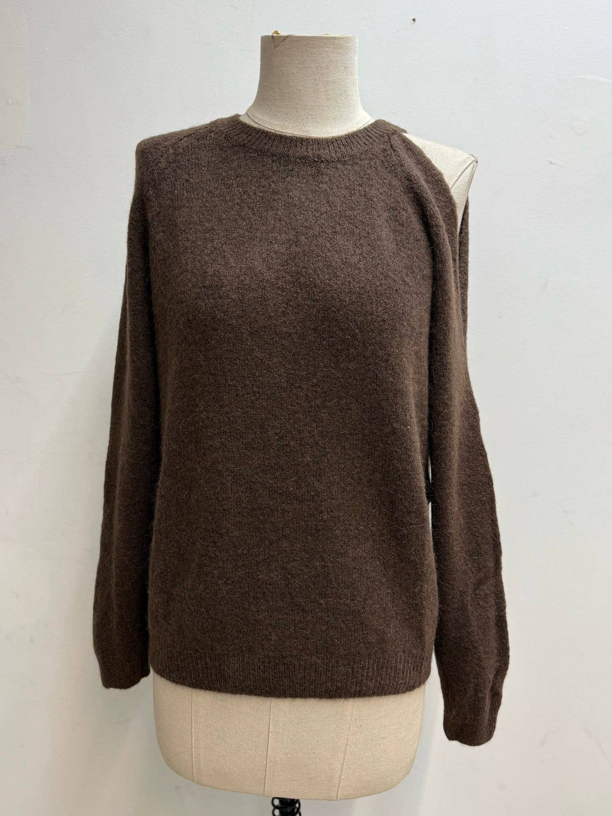 Weicher Strickpullover mit Rundhalsausschnitt und langen Ärmeln