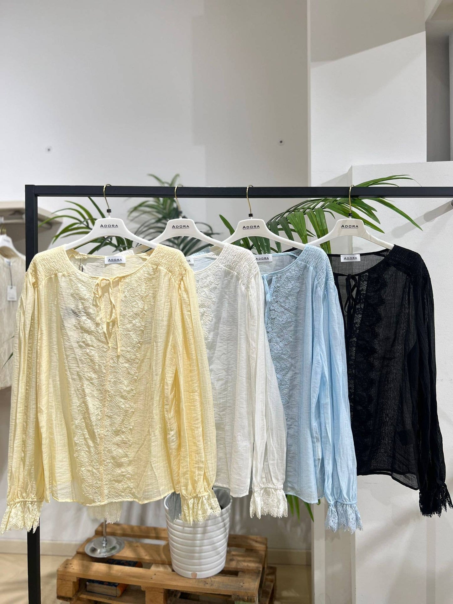 Bluse mit Spitze
