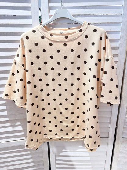Gepunktetes T-Shirt aus Baumwolle