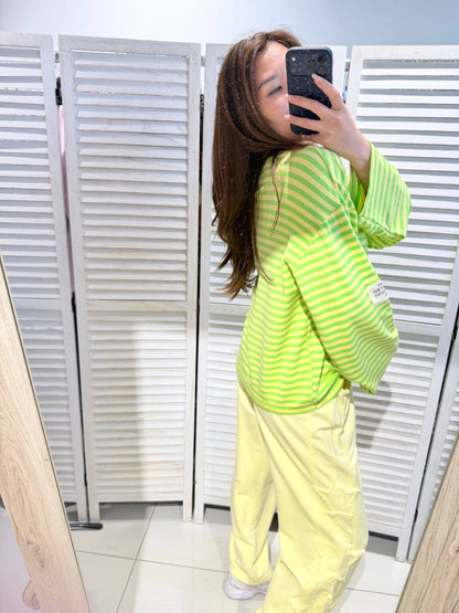 Gestreiftes T-Shirt Langarm