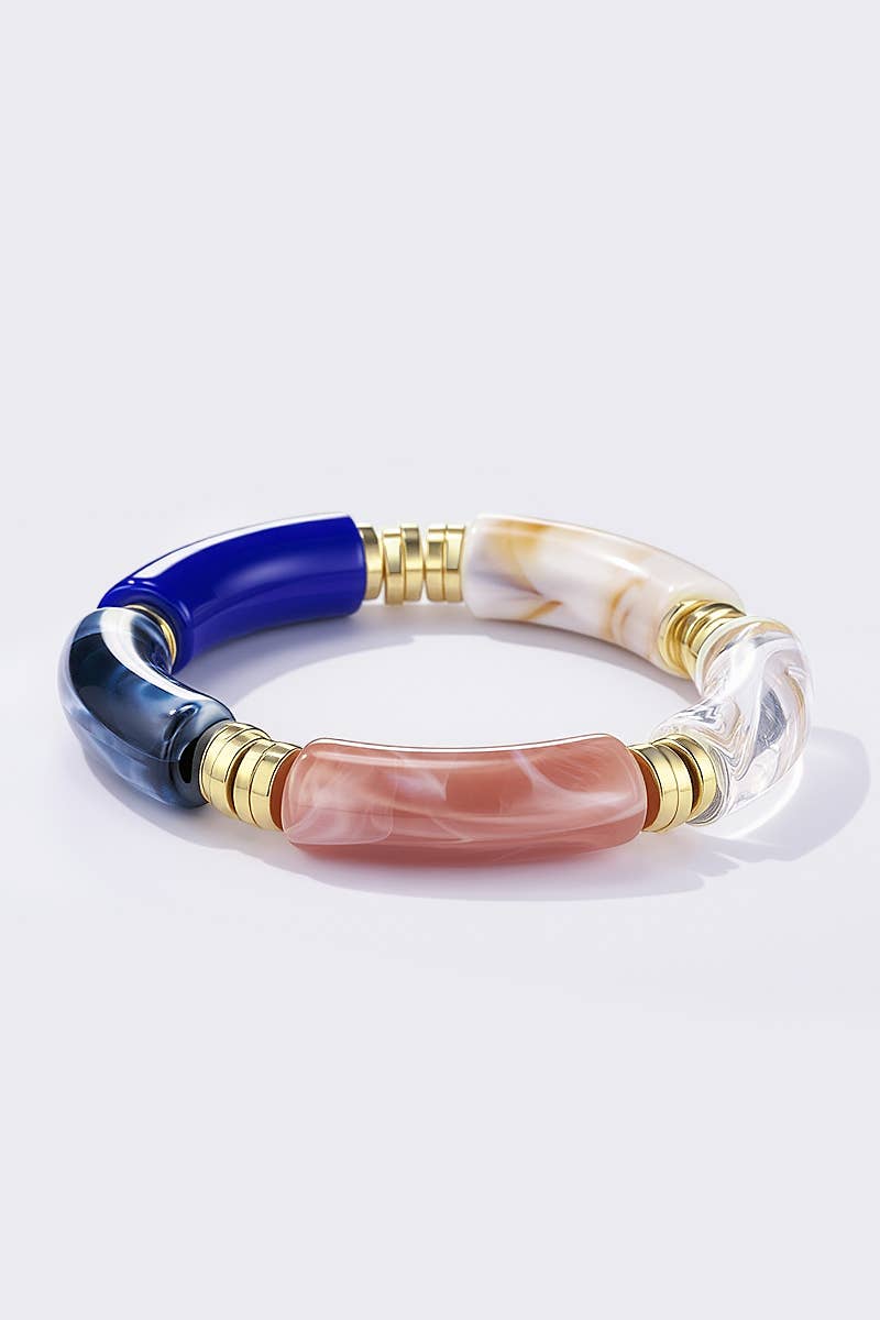 Buntes elastisches Armband  Rose / 100% Acryl