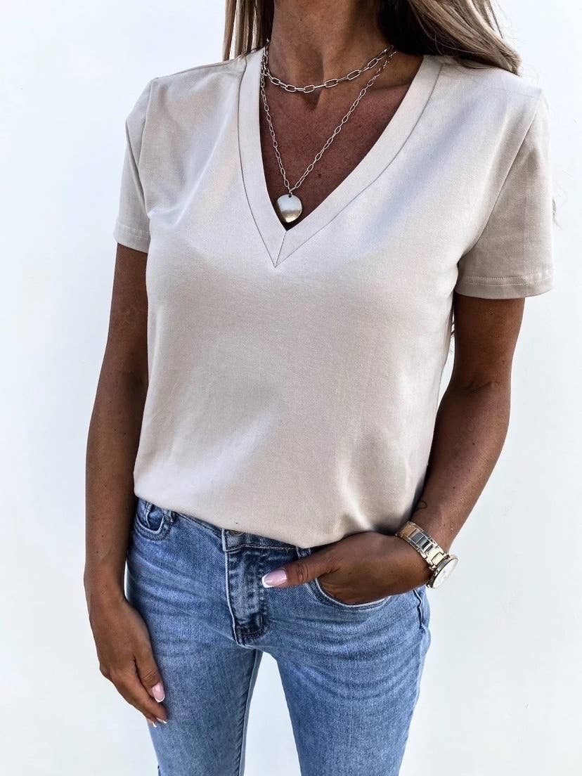 Damen T-Shirt V-Ausschnitt - 2223
