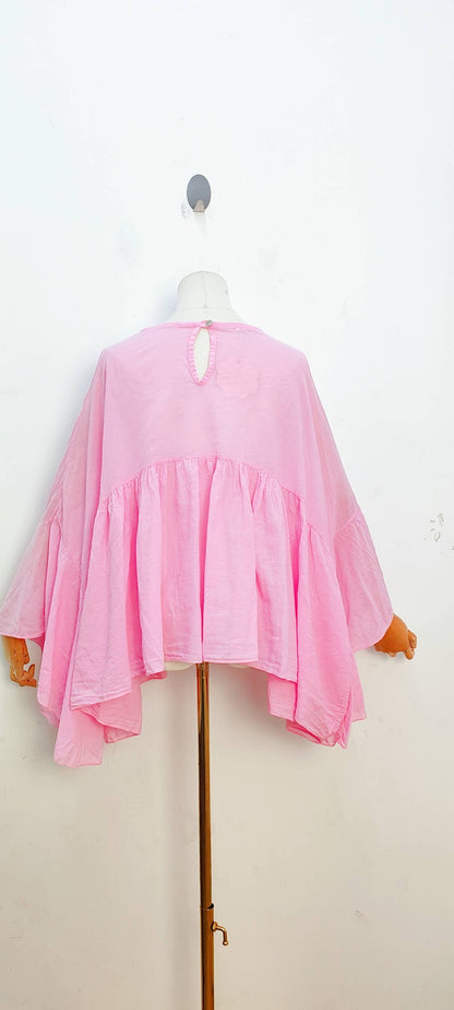 Bluse Oversized Fledermausärmel