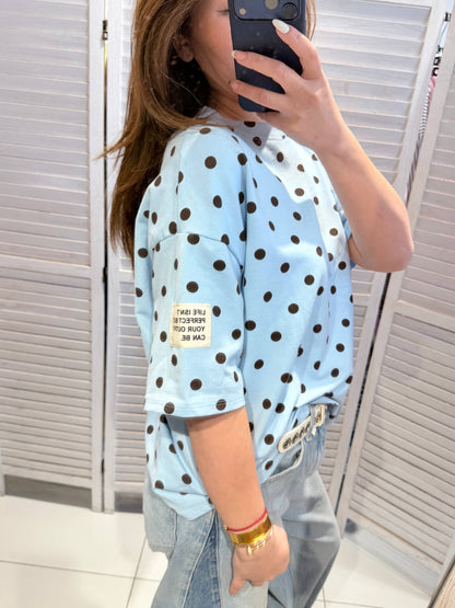Gepunktetes T-Shirt aus Baumwolle