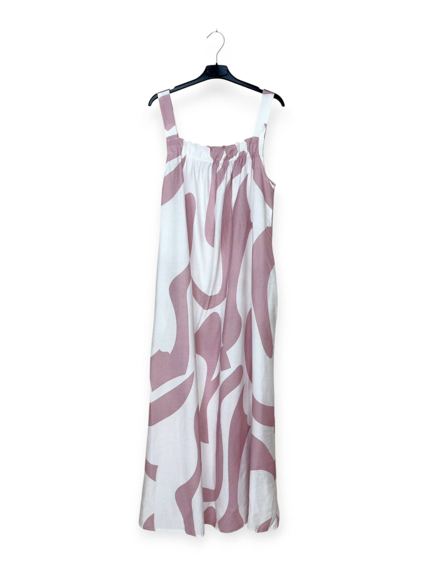 Langes Kleid mit abstrakten Mustern