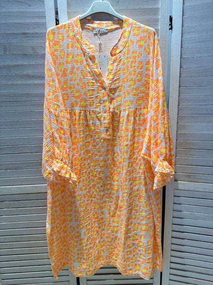 Leichtes Kleid Musselin mit Puffärmeln
