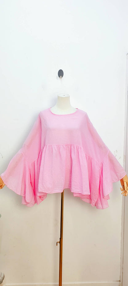 Bluse Oversized Fledermausärmel