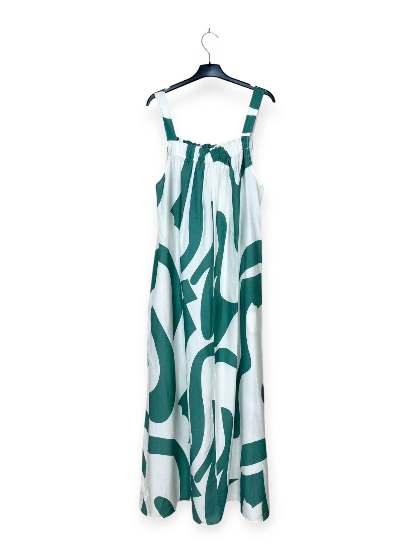 Langes Kleid mit abstrakten Mustern
