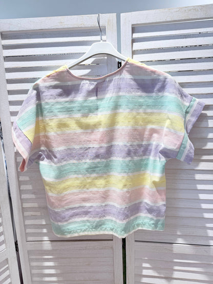 Gestreifte Baumwollbluse
