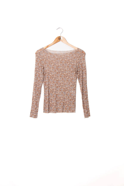 Große Größen Kaschmir-Top mit Liberty-Print