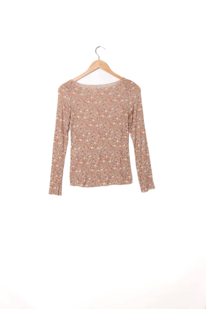 Große Größen Kaschmir-Top mit Liberty-Print