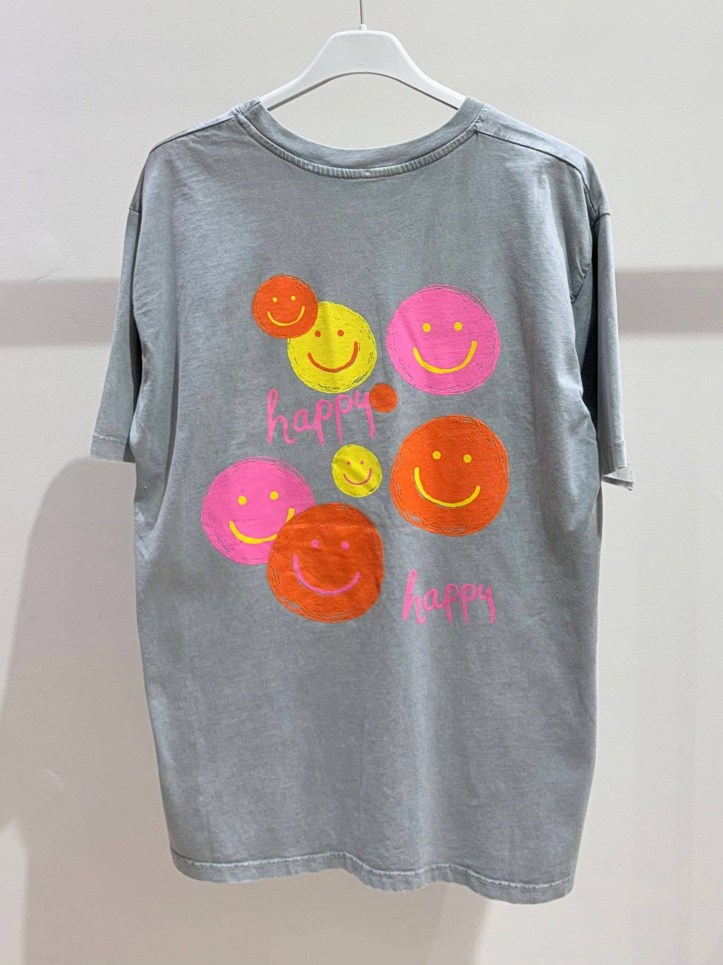 Bedrucktes T‑Shirt Damen Smiley