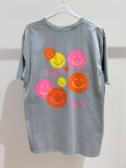 Bedrucktes T‑Shirt Damen Smiley