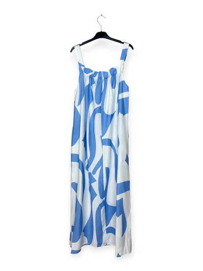 Langes Kleid mit abstrakten Mustern