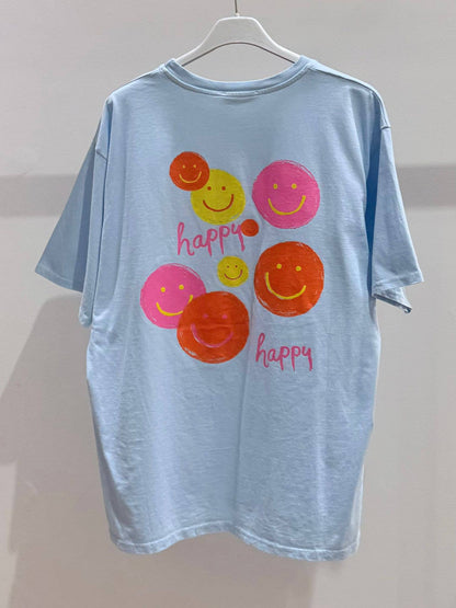 Bedrucktes T‑Shirt Damen Smiley