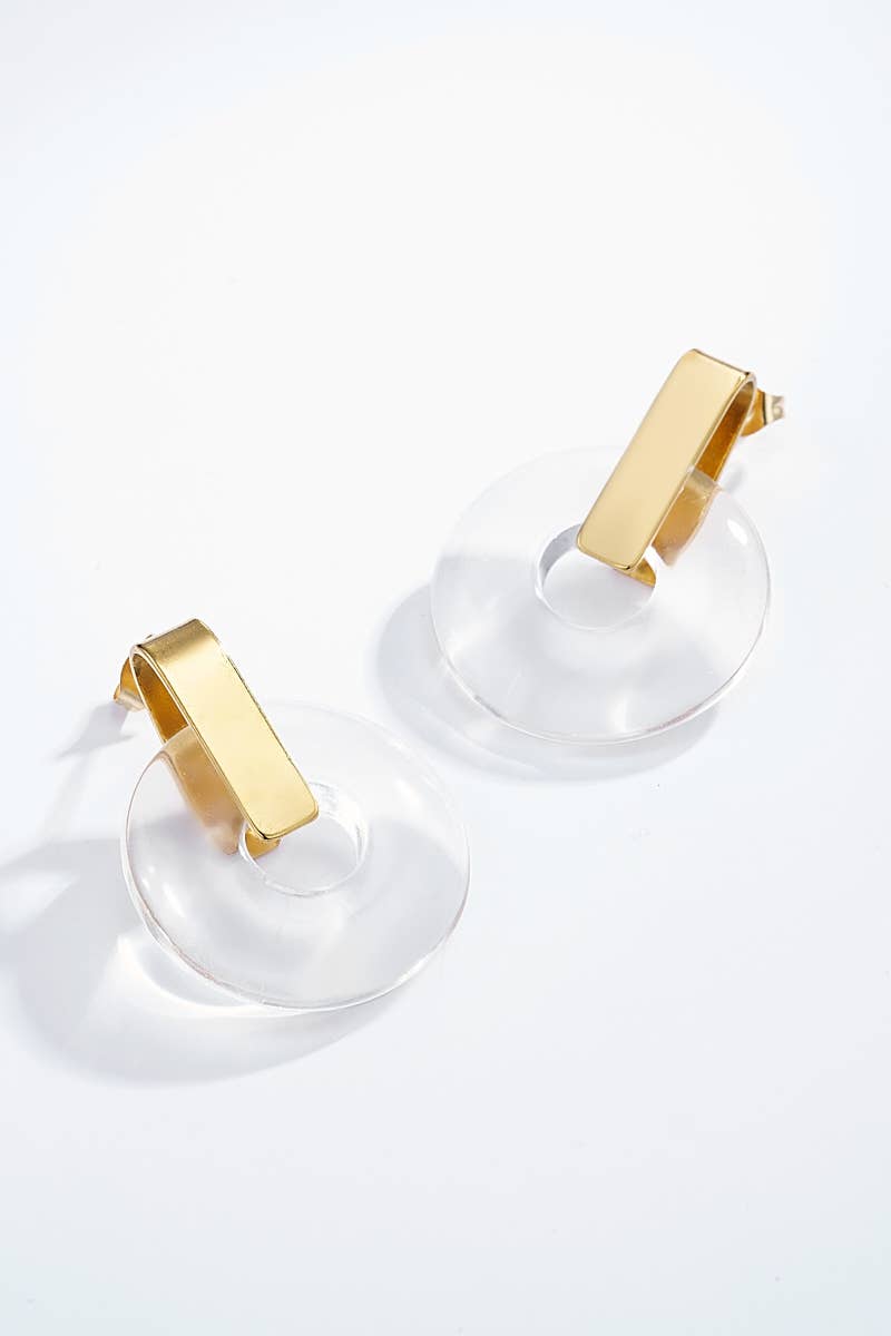 Edelstahlohrstecker rund