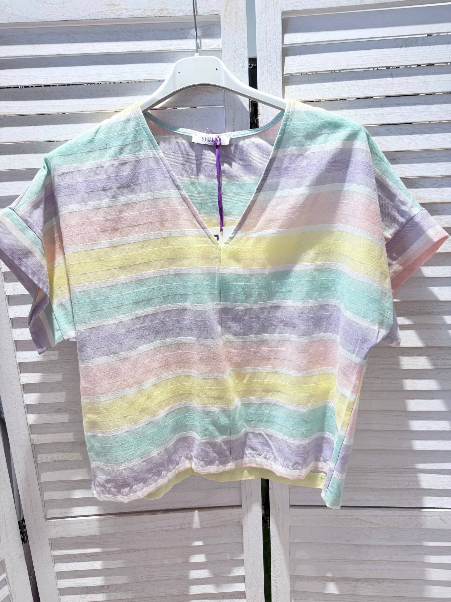Gestreifte Baumwollbluse